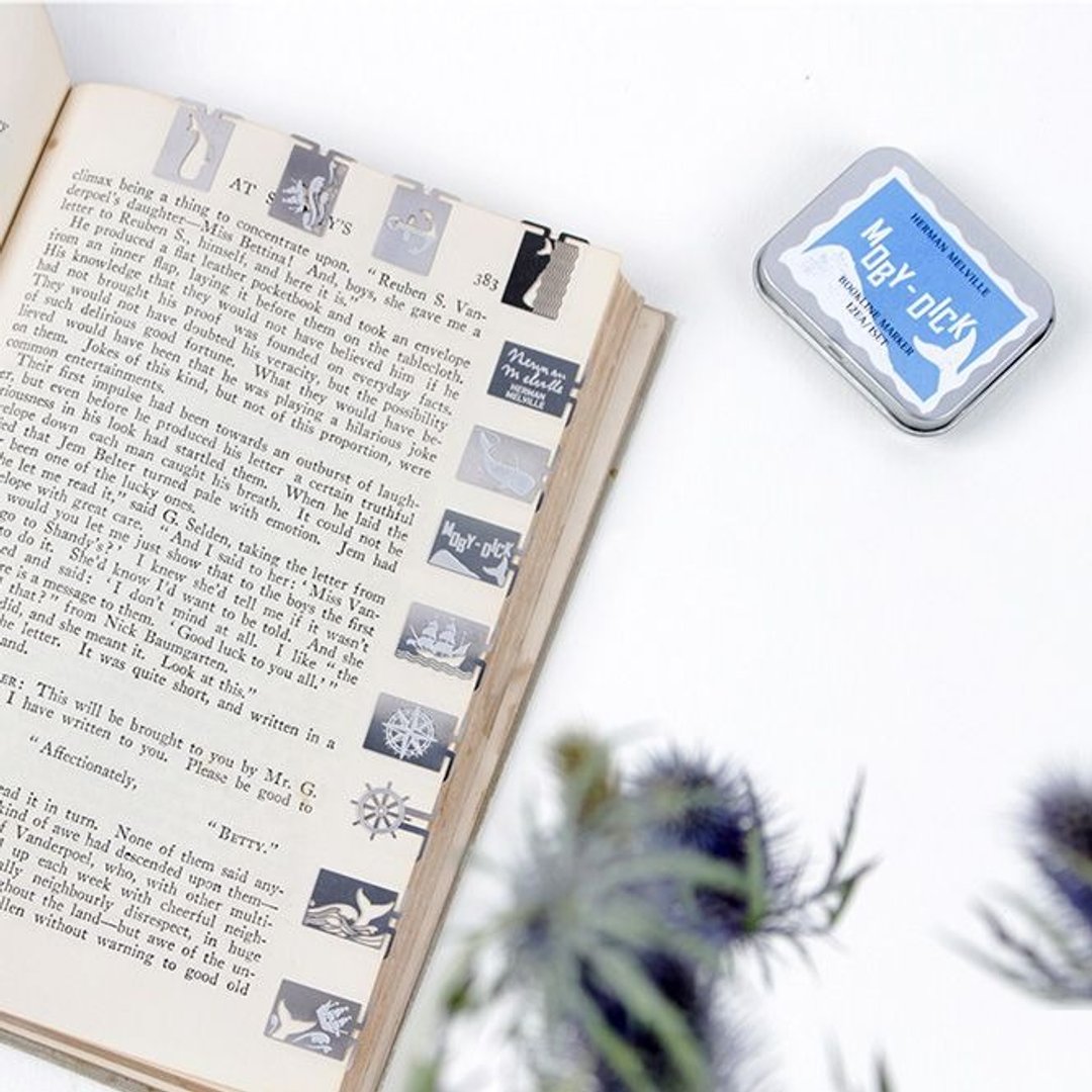 bookfriends-世界文学系列铁盒金属书签-白鲸记,BZC28546 - 书签 - 其他金属 灰色