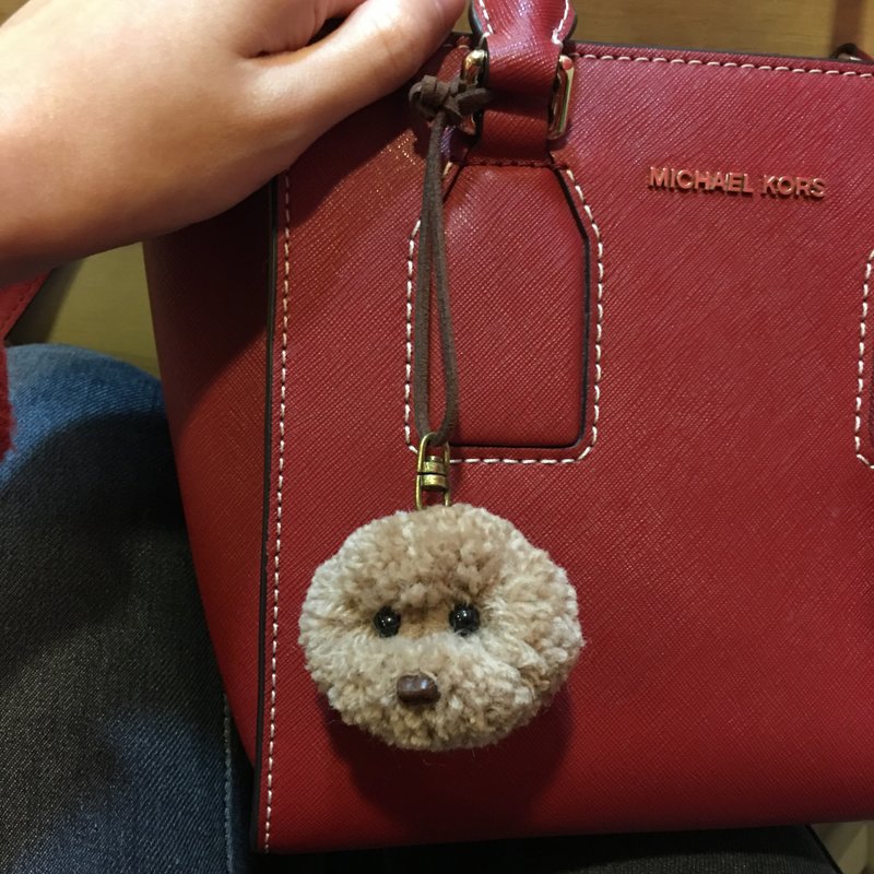 纯手工迷你贵宾宝宝吊饰多色可选 - 吊饰 - 羊毛 