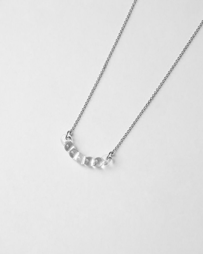 Hario 手工玻璃项链 - Earl Petite (HAW-RP-N-SC) *银色项链 - 项链 - 玻璃 透明