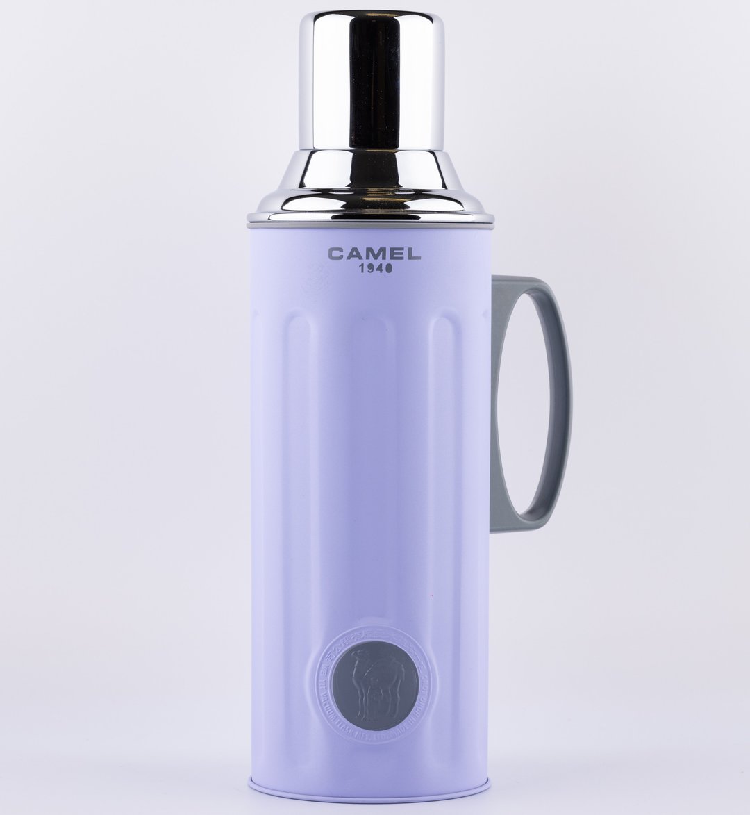 骆驼牌 1.1L 玻璃胆真空保温壶糖果色壶身 浅紫色 - 保温瓶/保温杯 - 其他材质 紫色