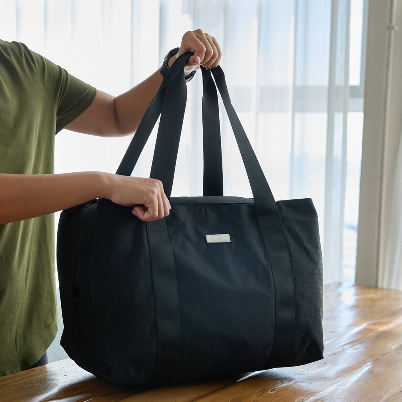 【极轻】BRZ Carryall 旅行包 侧背包 黑色 - 侧背包/斜挎包 - 尼龙 黑色