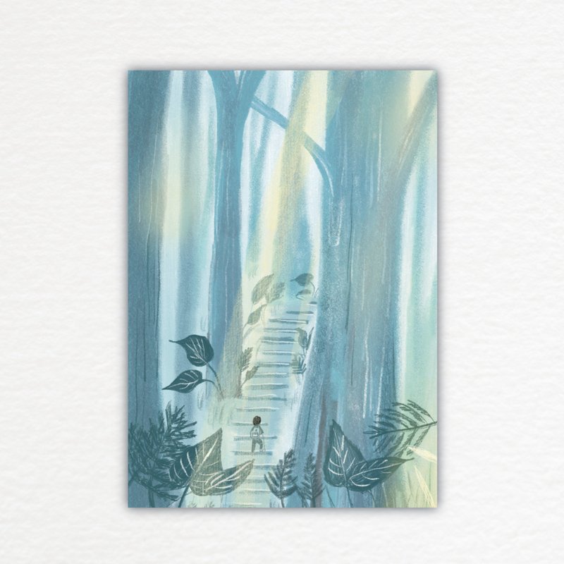 明信片 - 迷雾森林 - 卡片/明信片 - 纸 蓝色