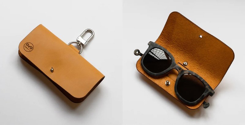 Gua Bao | 眼镜保护套 蜂蜜色 - 墨镜 - 真皮 