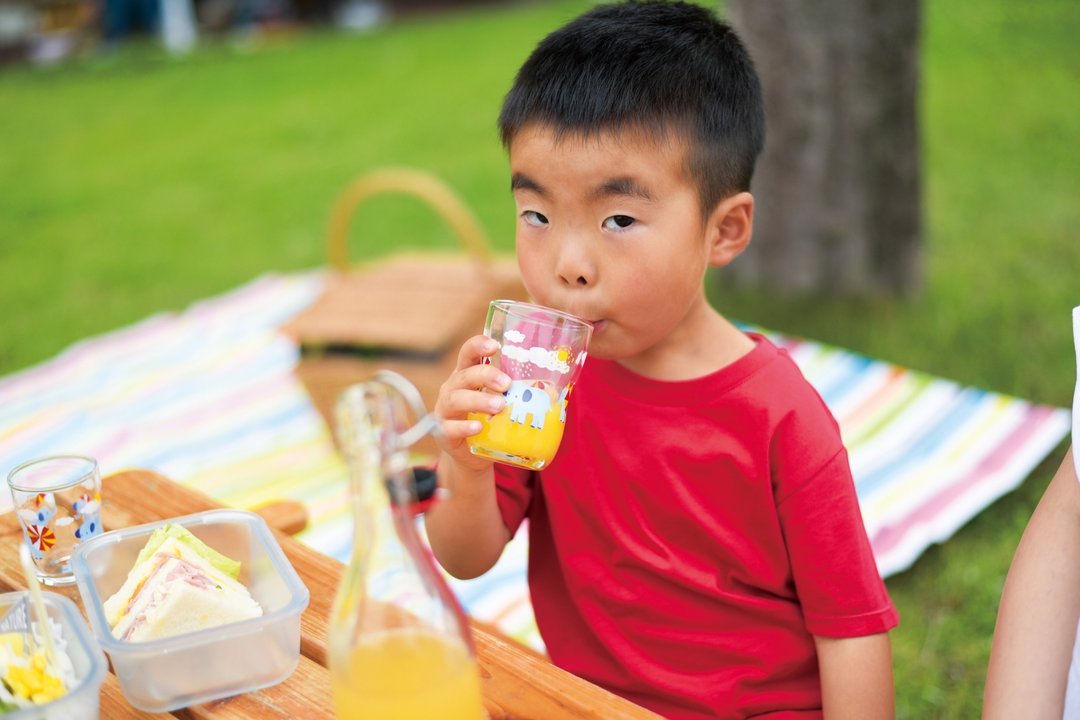 6077 Glass cup cup made in Japan that is perfect for children and hard to break Glass Children [Tsuyoiko Glass S Hide and Seek] Elephant Easy to hold Practice Hard to break Made in Japan - 玻璃杯 - 玻璃 蓝色