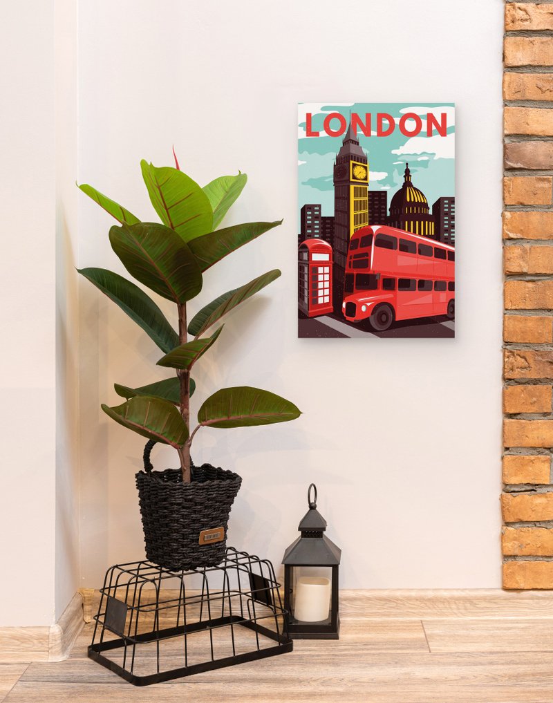 无框画(20*30cm) |我想去伦敦 毕业 礼物 毕业季 - 海报/装饰画/版画 - 其他材质 红色