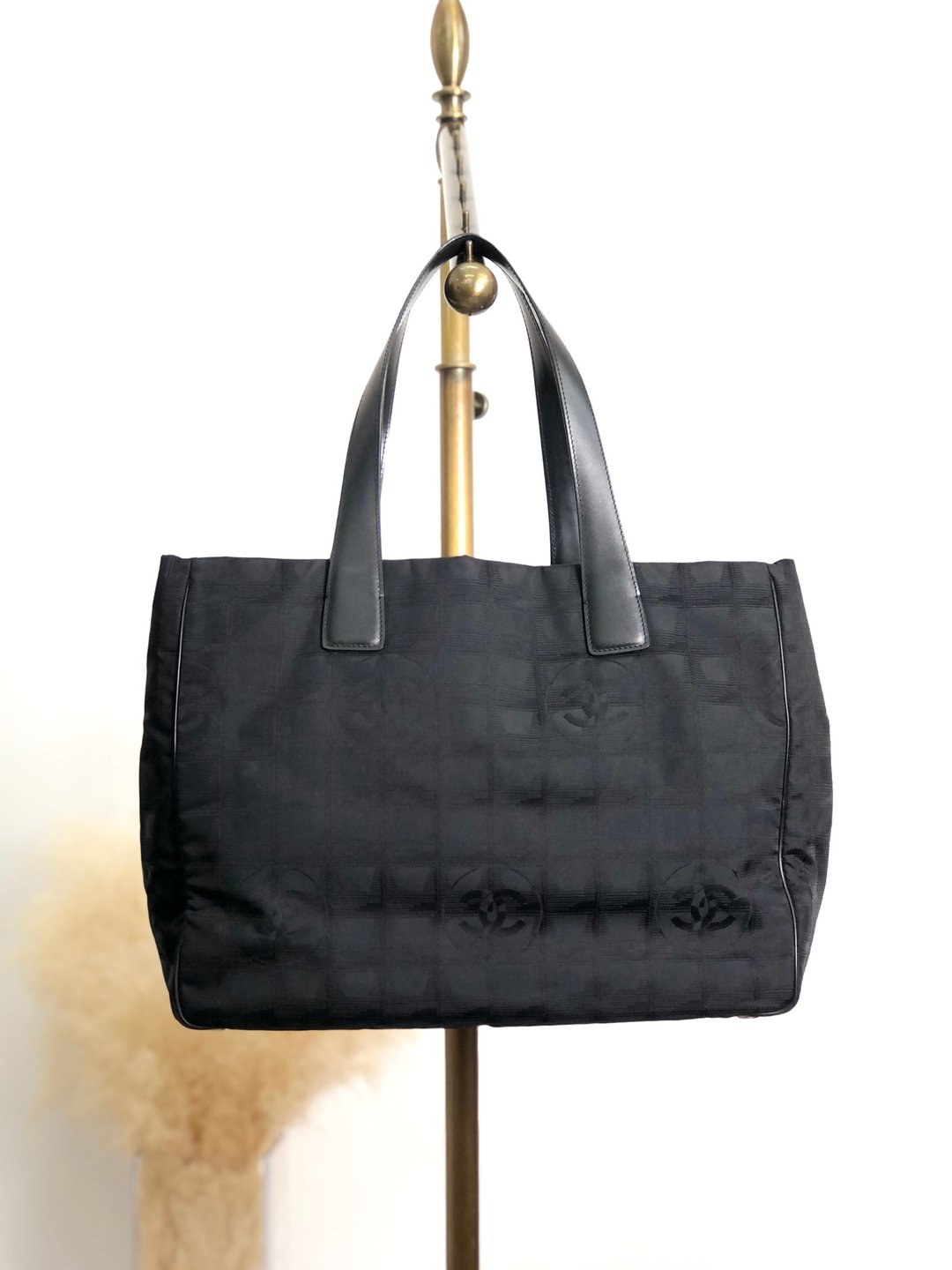 [日本直送品牌二手包] CHANEL 新款旅游托特包黑尼龙复古旧 deknxn - 手提包/手提袋 - 尼龙 黑色