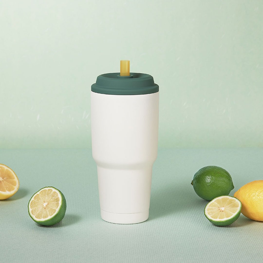 YCCT速吸杯2代900ml - 厚藻绿 - 瞬收吸管环保饮料杯/保冰保温杯 - 保温瓶/保温杯 - 不锈钢 多色