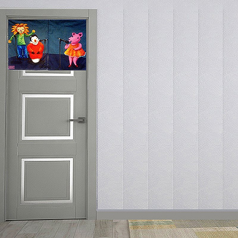 爱现主唱猪妞 - 归属主义二开式穿管短门帘 - 门帘/门牌 - 棉．麻 