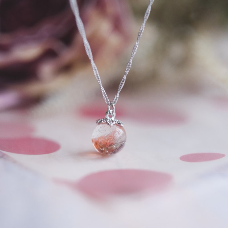 发晶-诞生花 - 项链 - 纯银 银色