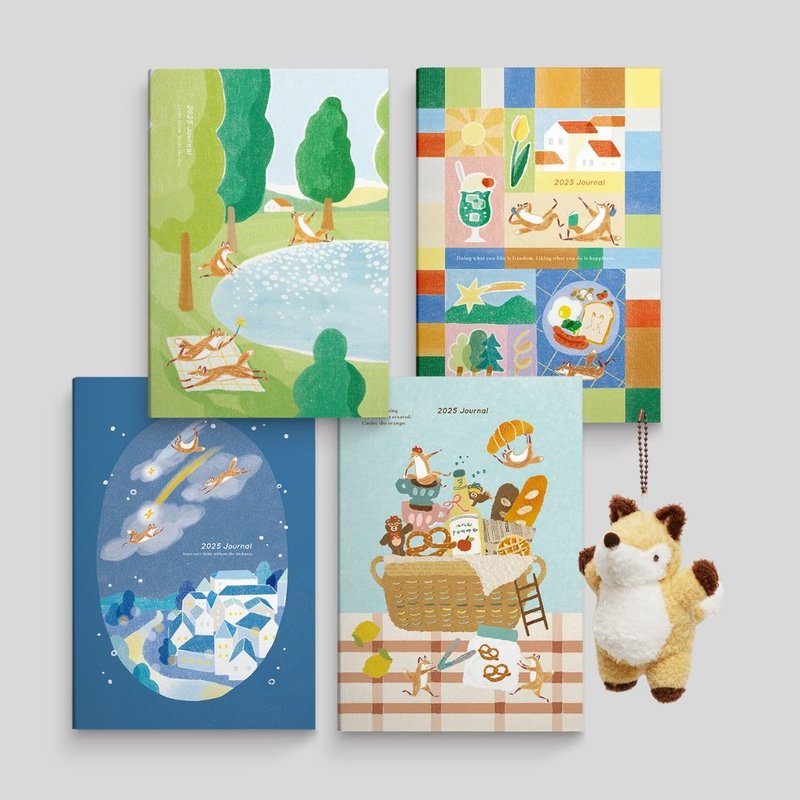 2025 狐吉小狐狸手帐组 | 狐吉小狐狸手帐+狐吉宝宝布偶娃娃组 - 笔记本/手帐 - 纸 