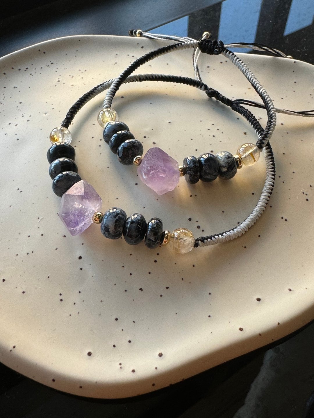 (定制化服务)This is Neroli-原矿紫水晶搭彼得石及钛晶 爆财必买 - 手链/手环 - 水晶 紫色