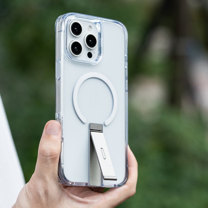 iPhone 16 Pro/Pro Max Eleva 支架磁吸防摔保护壳-钛银 - 手机壳/手机套 - 塑料 银色