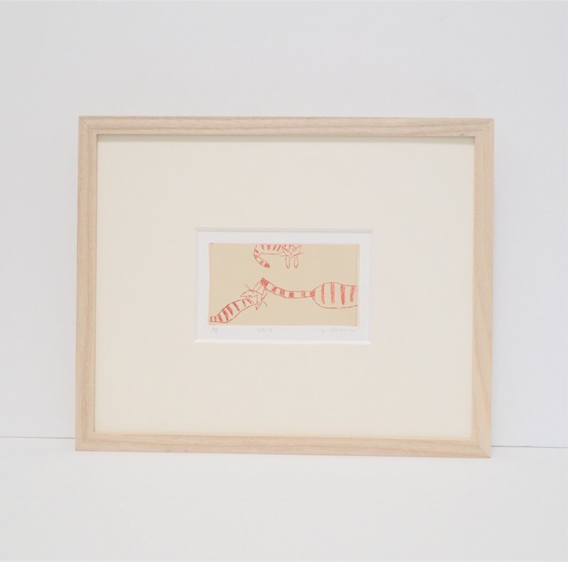 铜版画 ∣ 【条纹 橙色】 ∣ 仅画纸 - 海报/装饰画/版画 - 纸 橘色