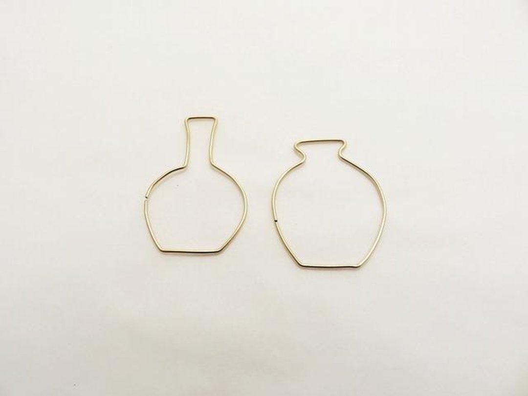 K14GF Pierce (pot) - 耳环/耳夹 - 其他金属 