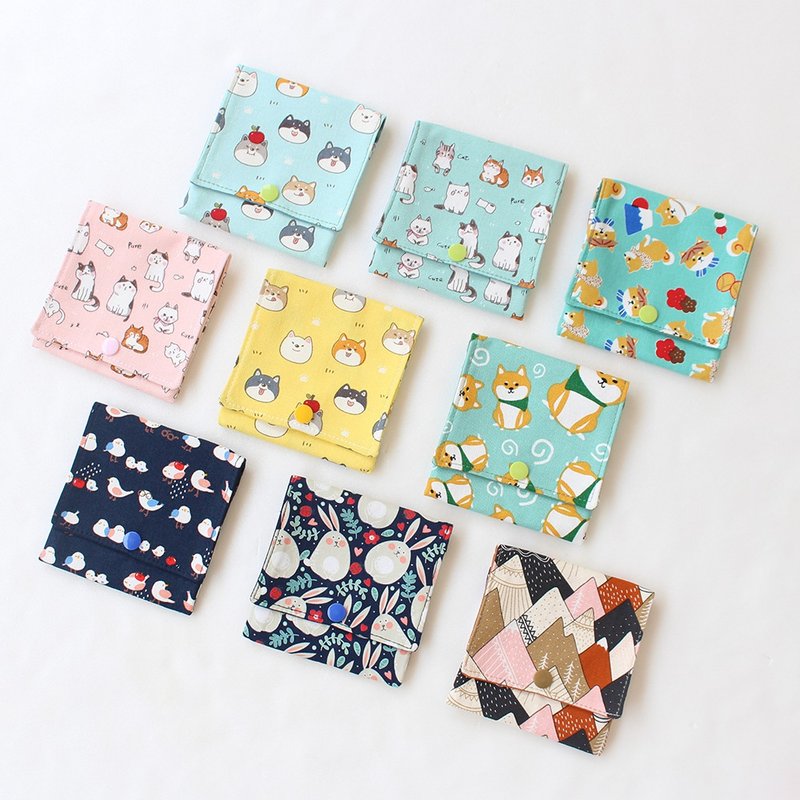 口罩收纳袋(单片) / 口罩收纳包 卡片收纳袋 卫生纸袋 9色 - 其他 - 棉．麻 多色