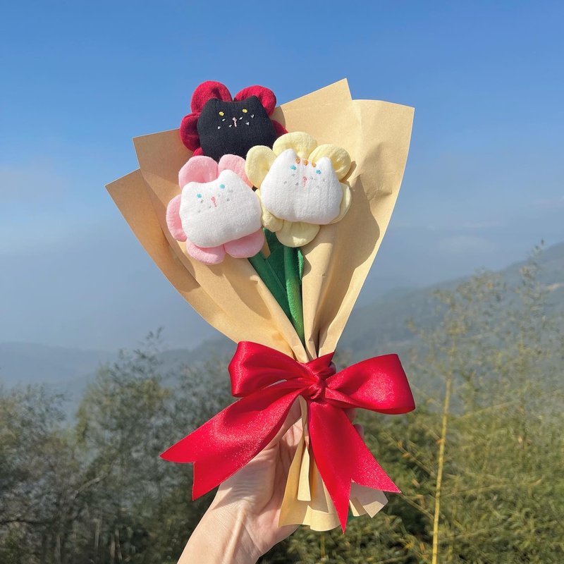 花花猫。钥匙圈。 - 钥匙链/钥匙包 - 棉．麻 多色