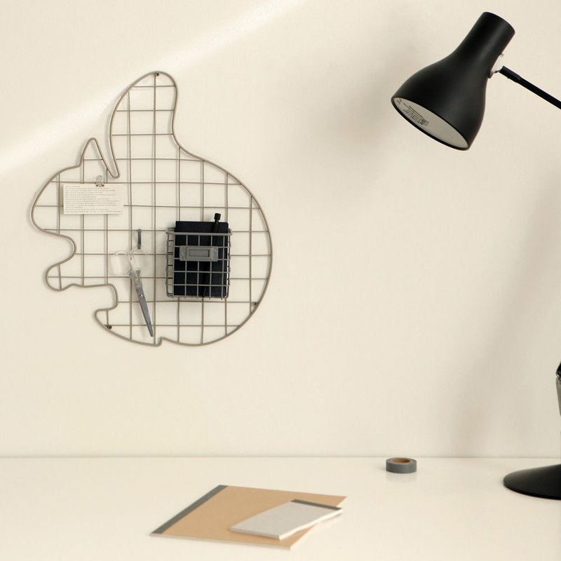 Dailylike 壁面网格吊挂架-01松鼠,E2D47739 - 置物架/篮子 - 其他金属 卡其色