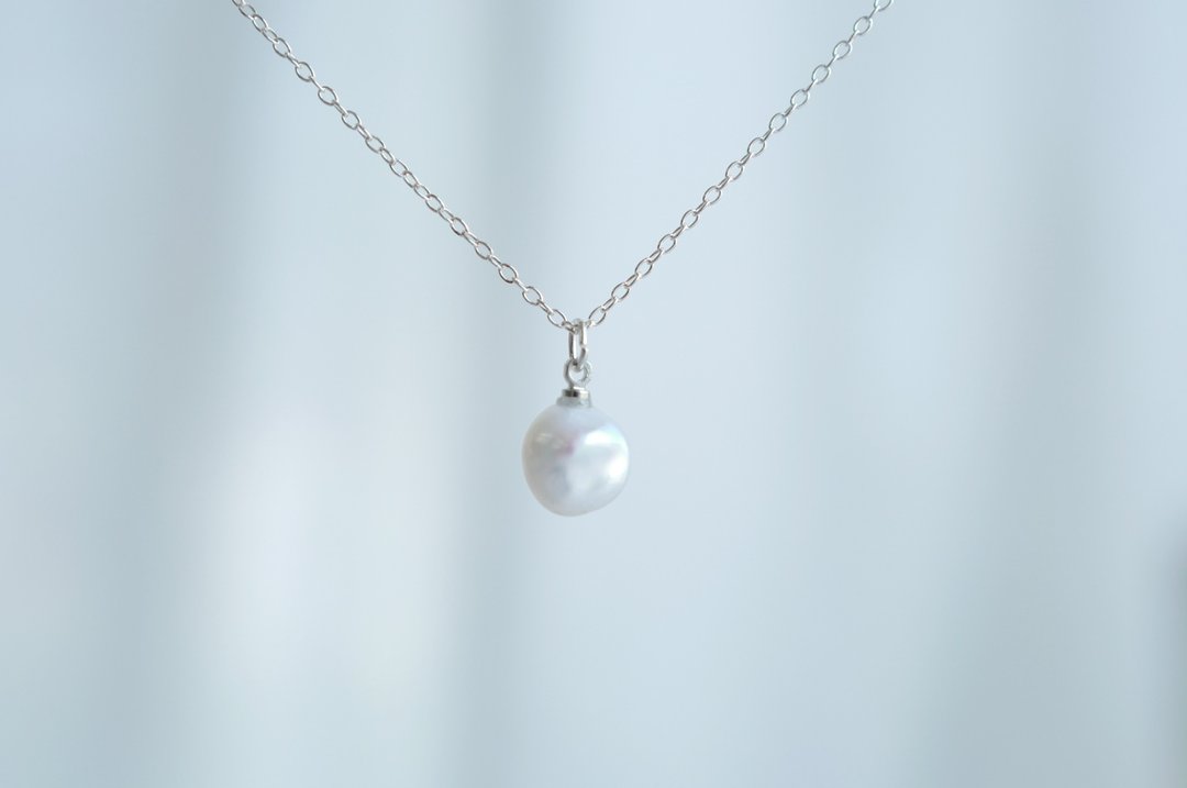 Freshwater Pearl Baroque Necklace s - 项链 - 珍珠 白色