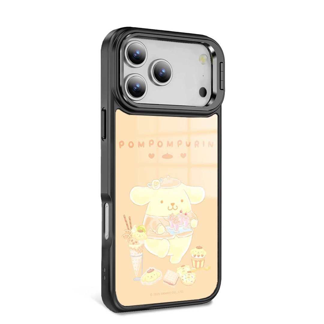 iPhone全系列军规防摔合金框隐形立架手机壳-点心布丁狗-黑框 - 手机壳/手机套 - 其他材质 多色