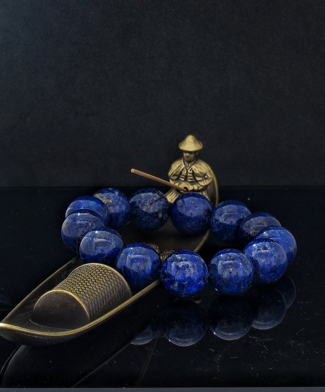 老矿青金石 18.3mm 手链 ( HKA9194 ) - 手链/手环 - 宝石 