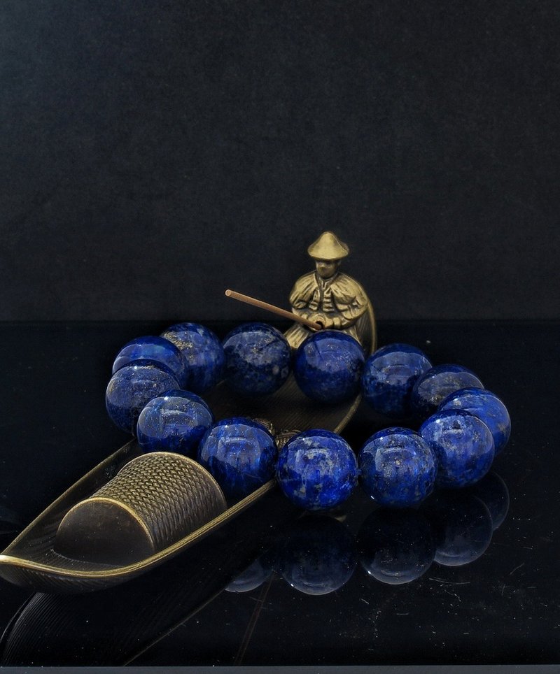 老矿青金石 18.3mm 手链 ( HKA9194 ) - 手链/手环 - 宝石 