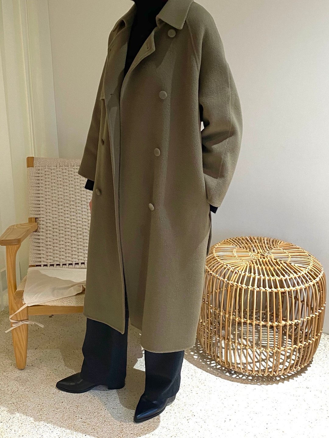 Mischa Coat 手缝双排扣拉克兰羊毛大衣 - 女装休闲/机能外套 - 羊毛 