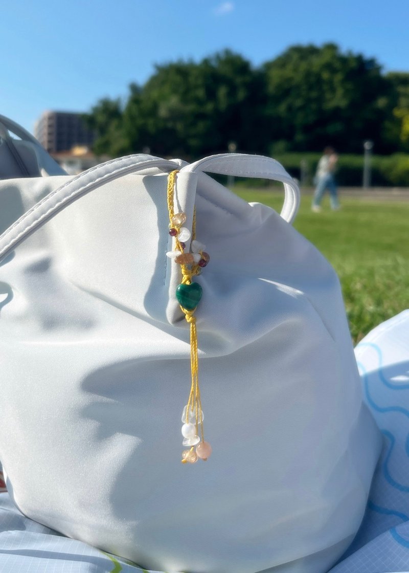 槲寄生下的吻__天然石 蜡绳 编织 串珠 包挂 圣诞 风格 礼盒 - 吊饰 - 半宝石 