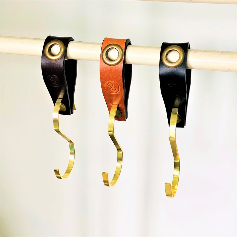 创意牛皮万用挂勾 - 居家 露营 车用 - 露营用品 - 真皮 黑色