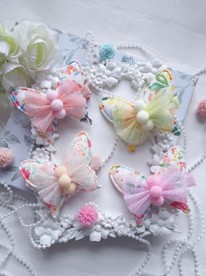 春日发饰 蝴蝶发夹 头饰 儿童饰物 - 发饰 - 其他材质 