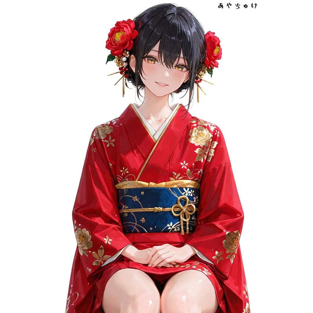 【12月新品】07-109-0072 人物贴纸 性感和服女孩 - 贴纸 - 纸 