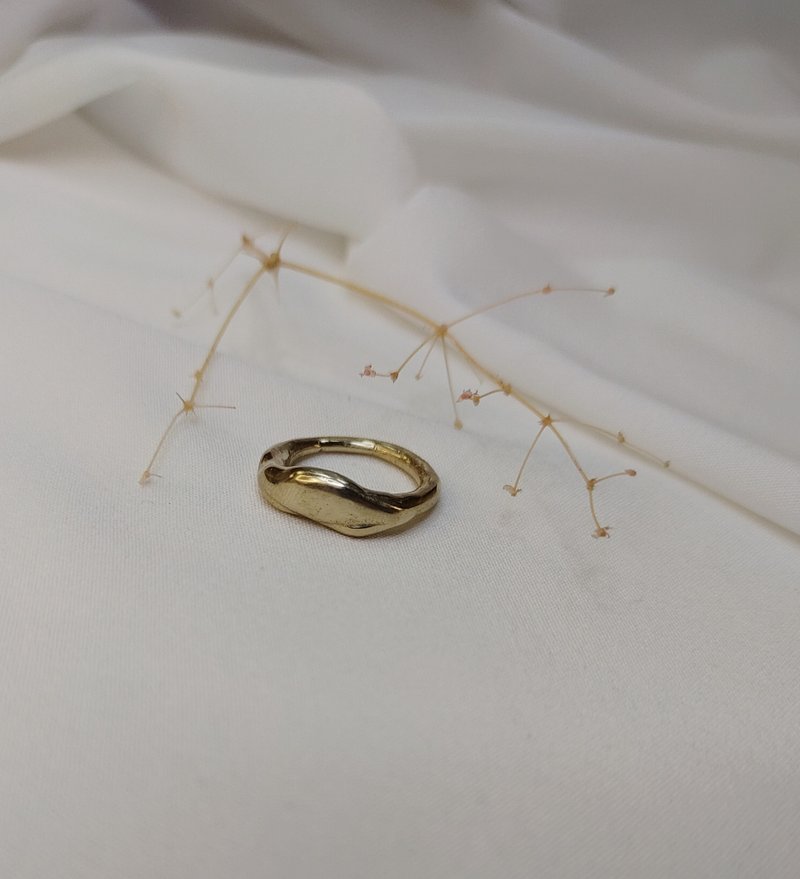 【无名】戒指  黄铜  自在  融化工法  定制  手工制作 - 戒指 - 铜/黄铜 金色