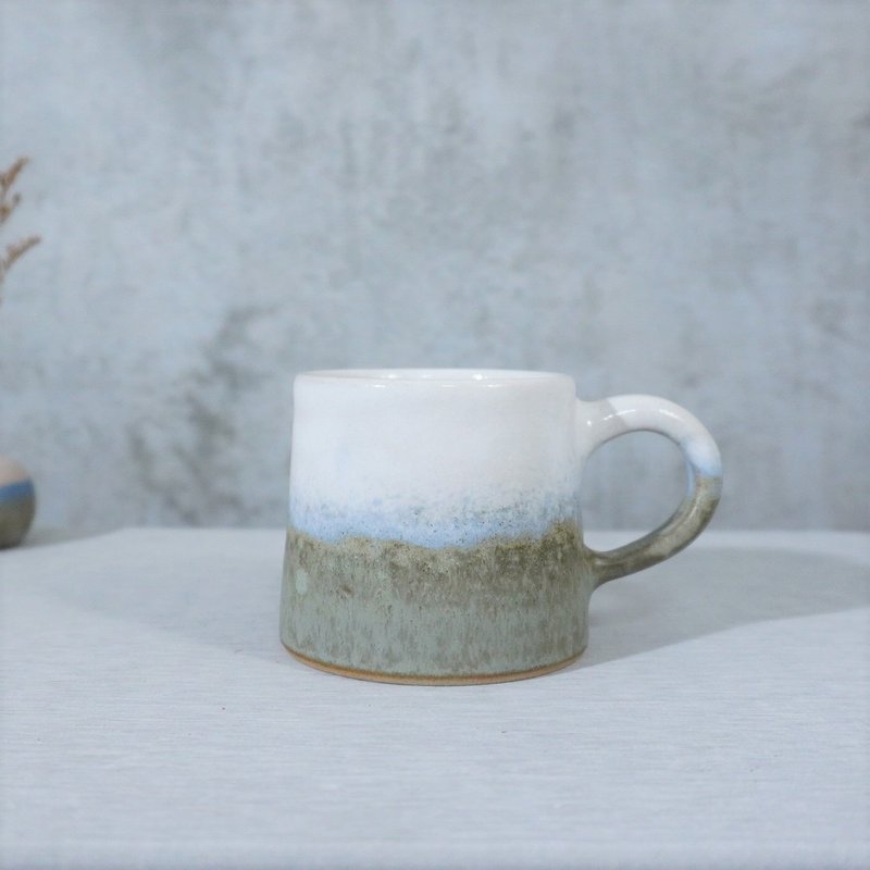 青灰末小山形杯-约200ml,茶杯,马克杯,水杯,咖啡杯 - 咖啡杯/马克杯 - 陶 多色
