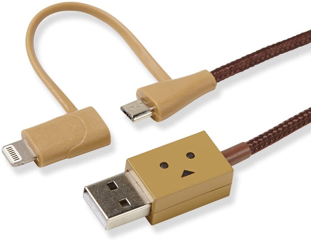 Cheero 纸箱人USB线 (Lightning & Micro USB) - 50cm - 充电宝/传输线 - 其他金属 卡其色