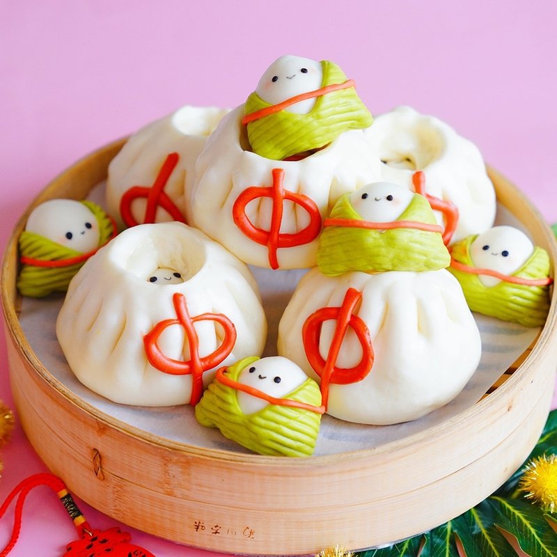 美姬馒头 包粽鲜乳造型奶黄包 一盒6入 - 其他 - 其他材质 