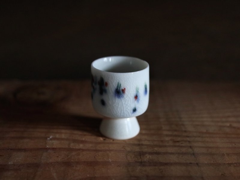 柴烧迷你高脚杯 / 清酒杯_k01 - 酒杯/酒器 - 瓷 白色