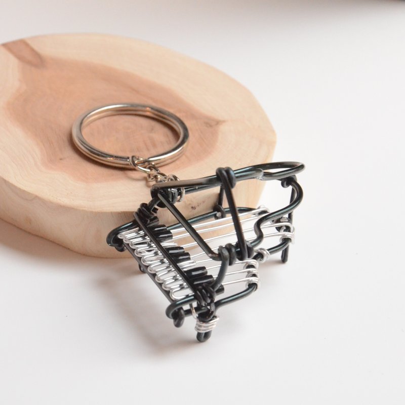 Wire lover 台湾手作铝线职人Piano铝线乐器立体小钢琴 - 钥匙链/钥匙包 - 铝合金 