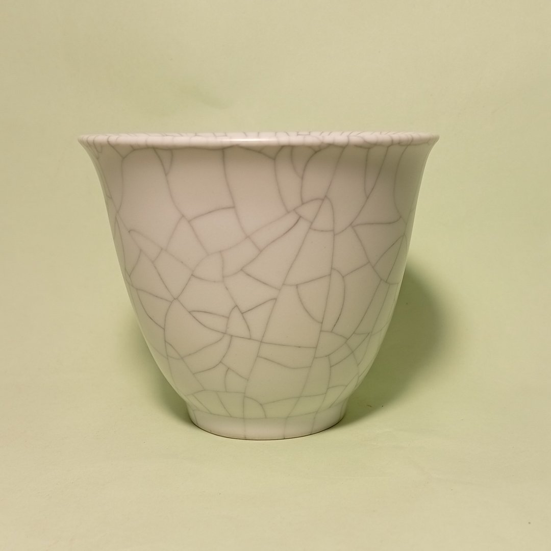 月白汝窑握杯 - 茶具/茶杯 - 瓷 白色
