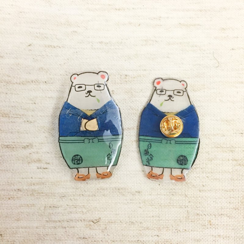 Oops bear  - 白熊食堂胸针 - 徽章/别针 - 压克力 透明