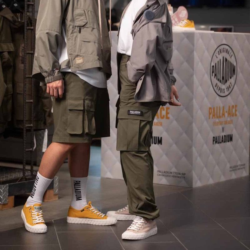 【秋冬潮流穿搭】】PALLADIUM不对称抽绳嘻哈街头百搭长裤105044 - 男士长裤 - 其他人造纤维 