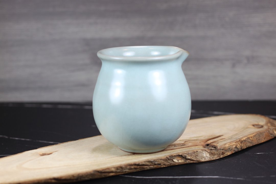 【沐春生活】360~400ml 汝窑无把 手拉坯 咖啡下壶 茶海 公道杯 - 咖啡壶/周边 - 瓷 
