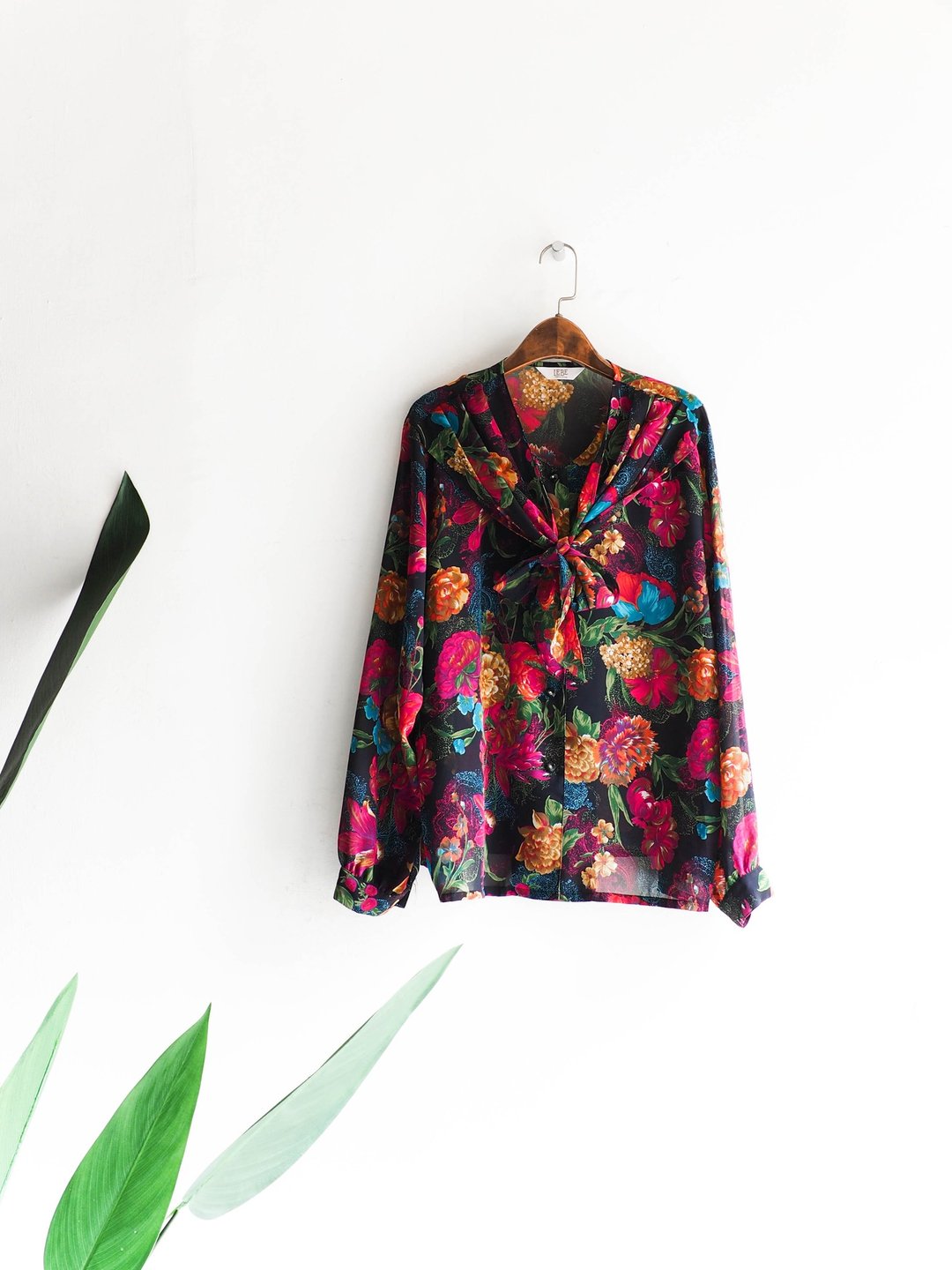 河水山 - 爱知彩虹花蕊春天日志手札 古董丝质衬衫上衣 shirt oversize vintage - 女装衬衫 - 聚酯纤维 多色