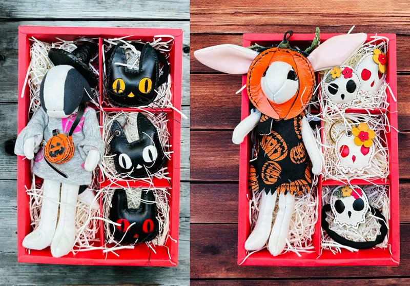 万圣节超值礼盒组 赠送！白色小兔玩偶 万圣节的特别献礼 - 其他 - 真皮 白色