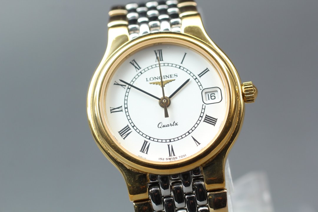 复古浪琴 (Longines) 女仕石英腕表 24mm - 女表 - 不锈钢 白色