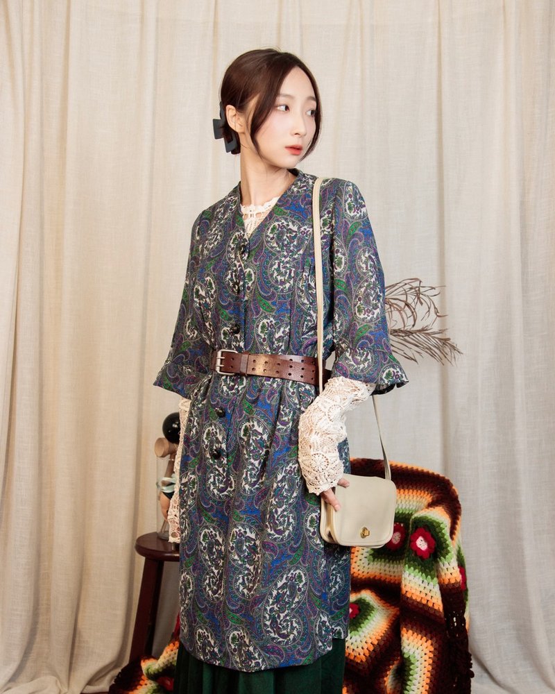 Tsubasa.Y│**多款可选**古着夏季短袖洋装 复古 短袖 无袖 碎花 - 洋装/连衣裙 - 聚酯纤维 多色