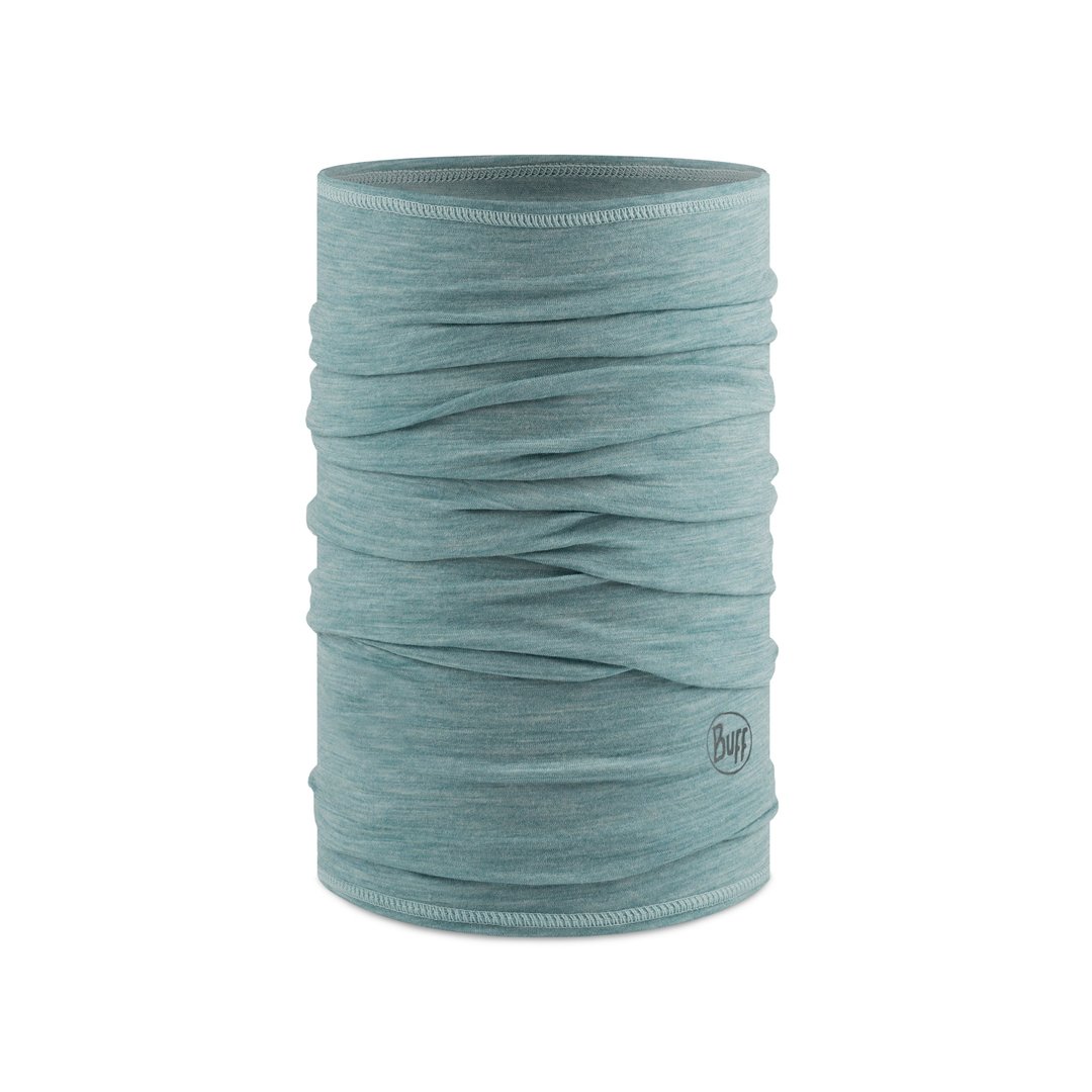【BUFF】舒适素面 125 gsm美丽诺羊毛头巾-粉蓝水漾 - 露营用品 - 其他材质 多色