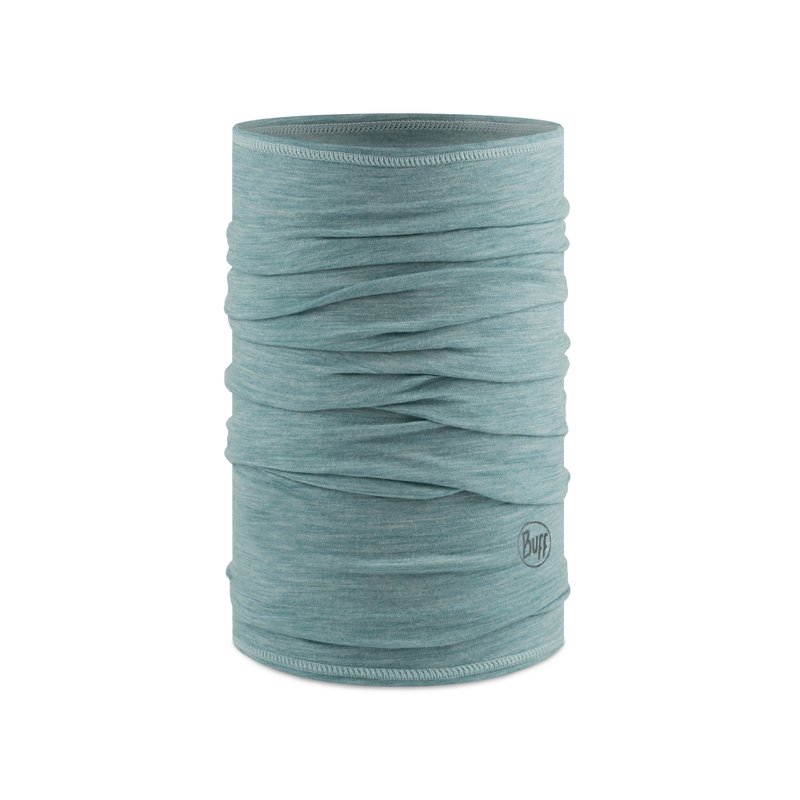 【BUFF】舒适素面 125 gsm美丽诺羊毛头巾-粉蓝水漾 - 露营用品 - 其他材质 多色