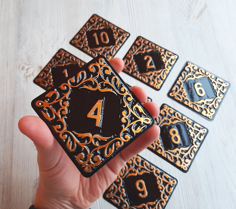 Soviet decorative black number sign 4 - apartment room door number plate vintage - 门帘/门牌 - 其他金属 黑色