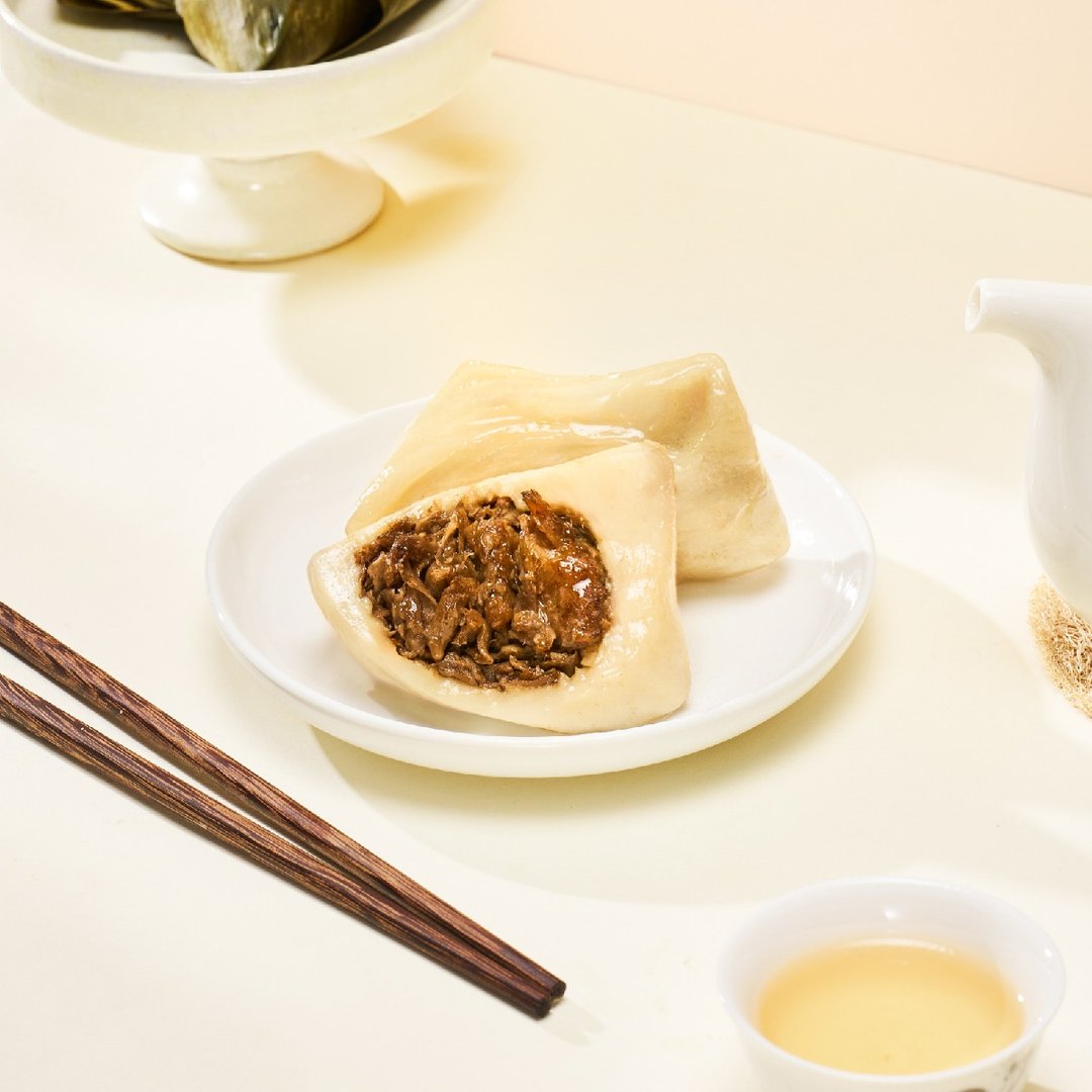 【粽结好事・客家纯米粿粽】经典猪肉 8 入礼盒 - 熟食小吃 - 新鲜食材 多色