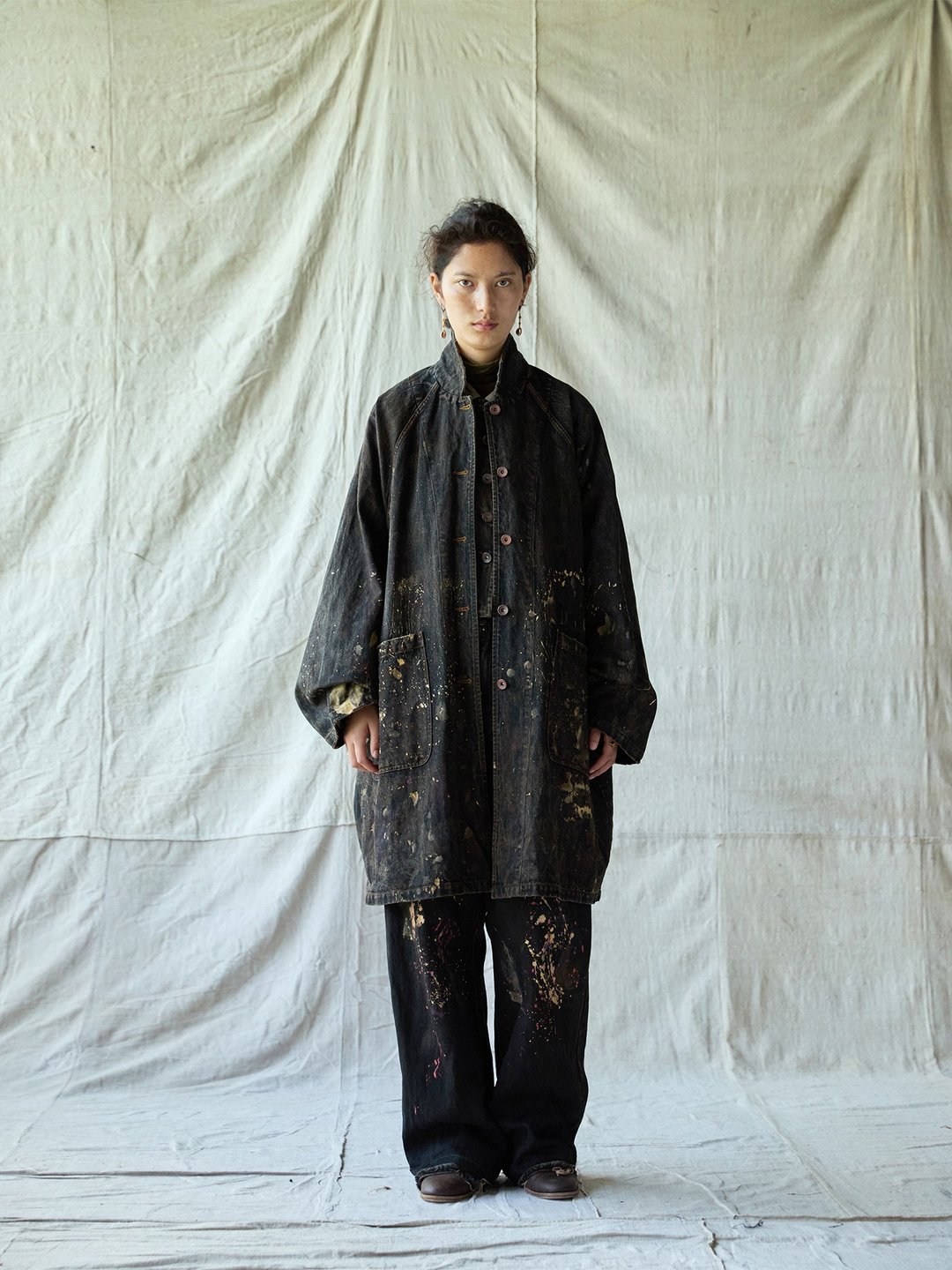日系复古 纯棉植物染牛仔外套 休闲上衣 - 女装休闲/机能外套 - 其他材质 多色