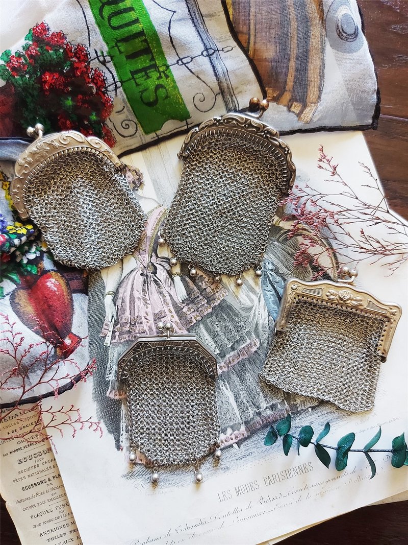 现货在台-法国古董口金零钱包坠饰/挂饰【法国古董珠宝】 - 其他 - 银 银色